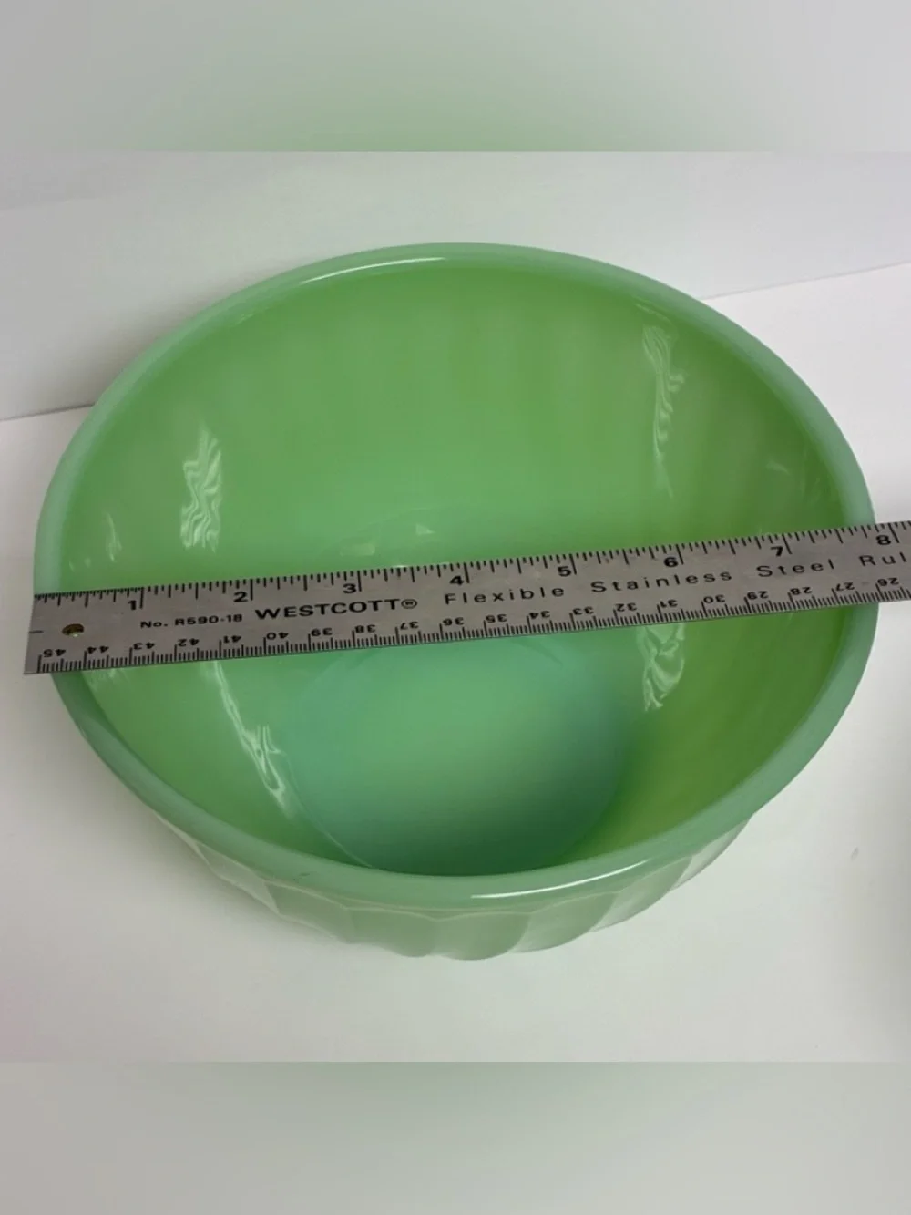 Vintage Green Swirl UNMARKED Nesting Mixing Bowl Set of 2